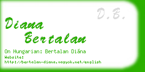 diana bertalan business card